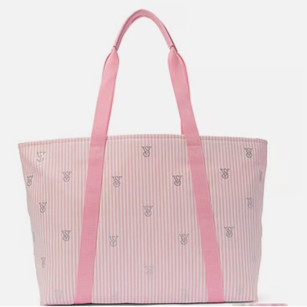 Victoria's Secret VS Rhinestone Heritage Stripe Tote Bag